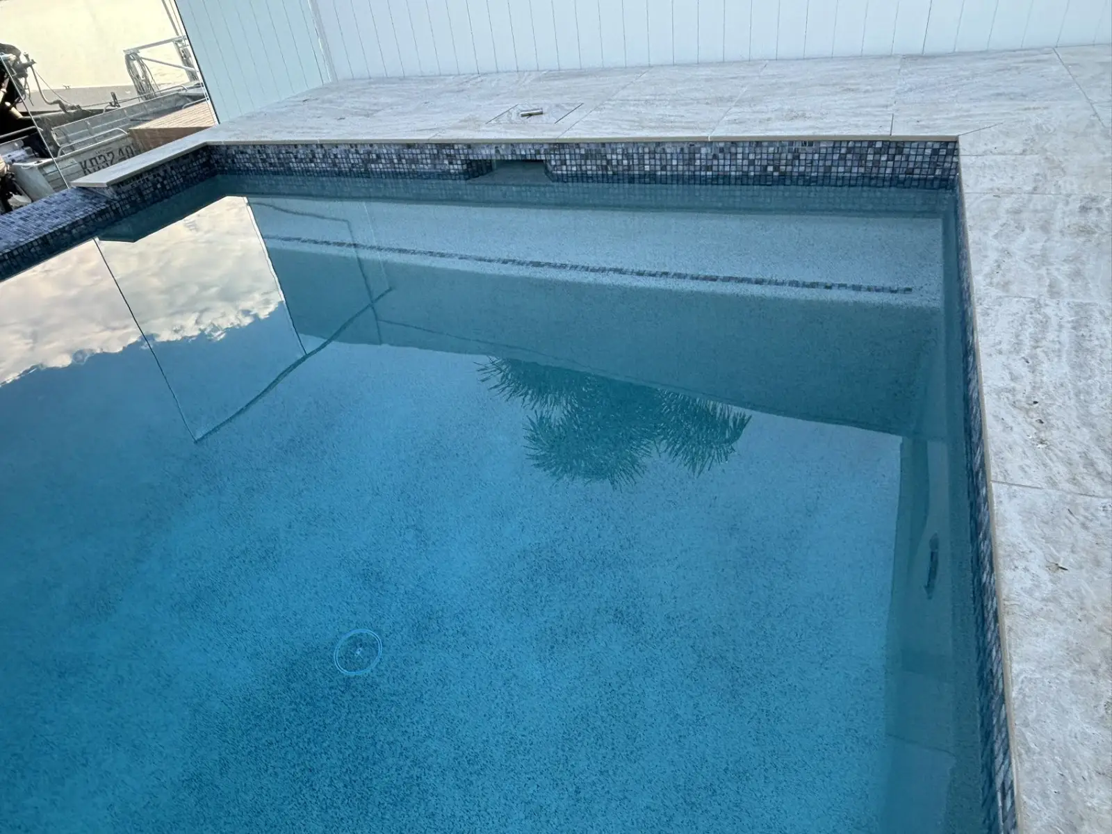 Newport integrated spa at dusk