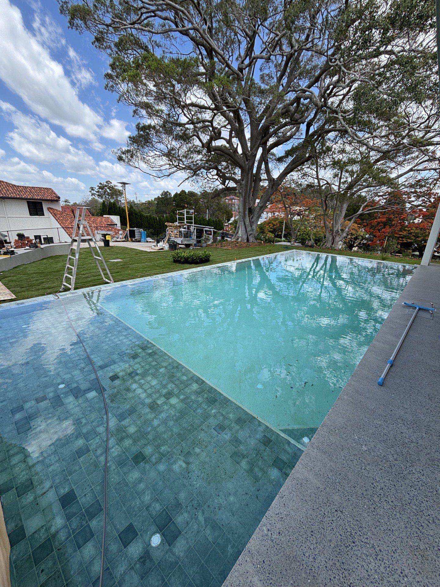 after · finished pool · windsor